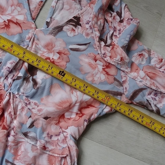 Jaase Aria Floral Ruffle‎ Romper shorts beach boho - Picture 6 of 9